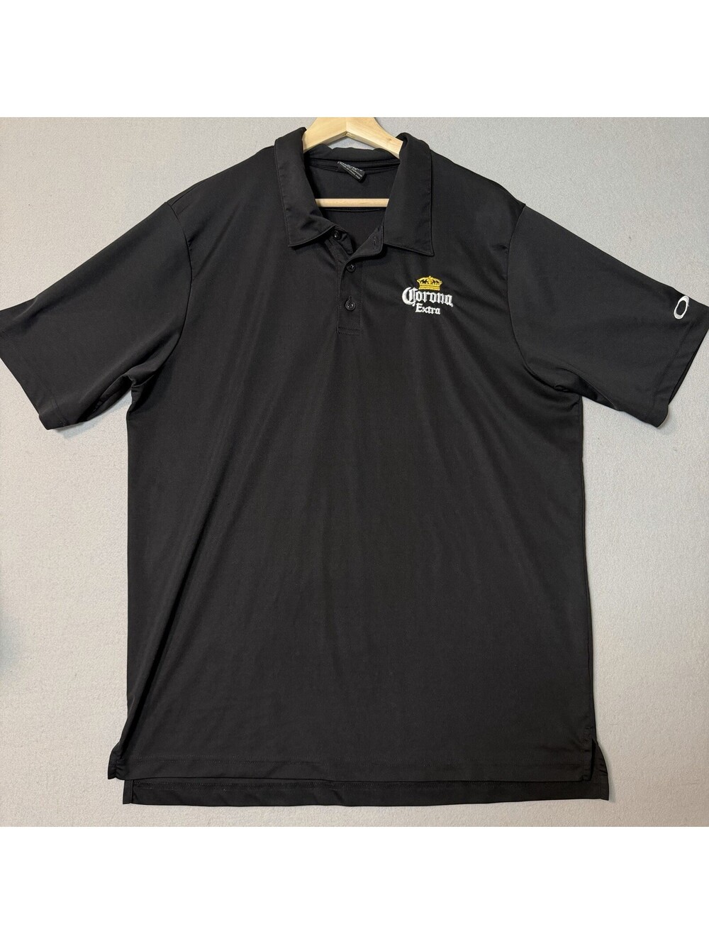 Oakley Short Sleeve Embroidered Polo Shirt Men’s XL Black Corona Extra